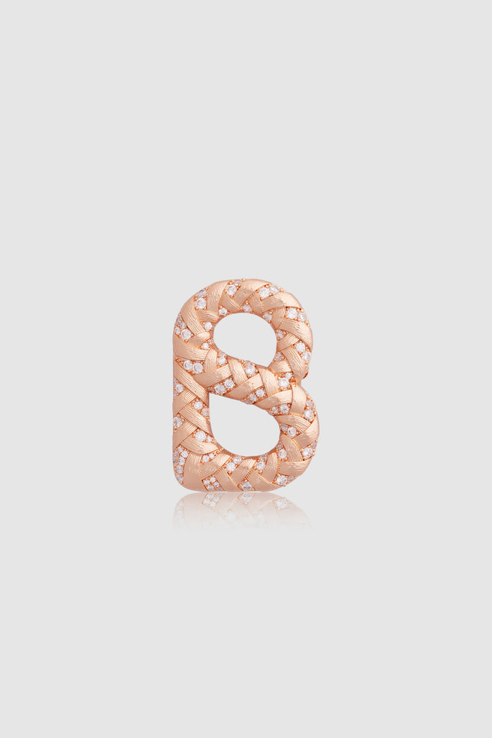 signature alara brooch in rose gold by buttonscarves front view