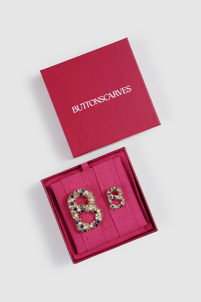 signature gala brooch package in aurora by buttonscarves