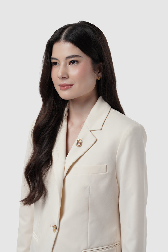 signature gala brooch package in aurora by buttonscarves petite size on blazer