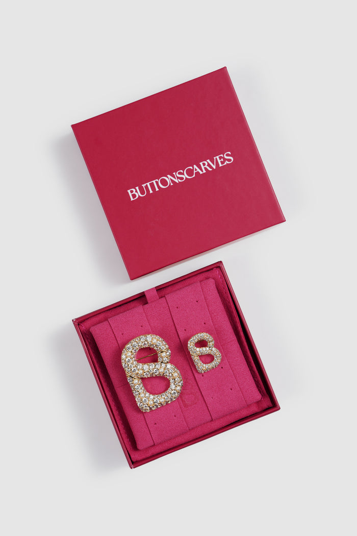 signature gala brooch package in gold by buttonscarves