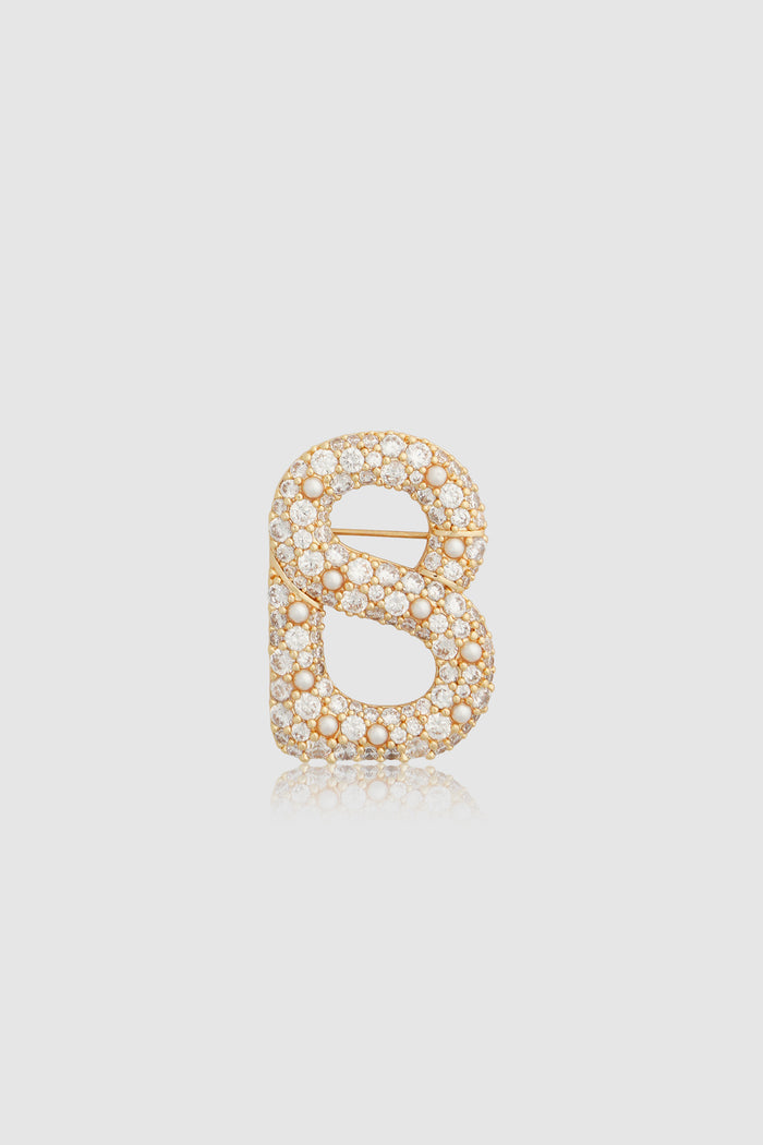 signature gala brooch package in gold by buttonscarves front view