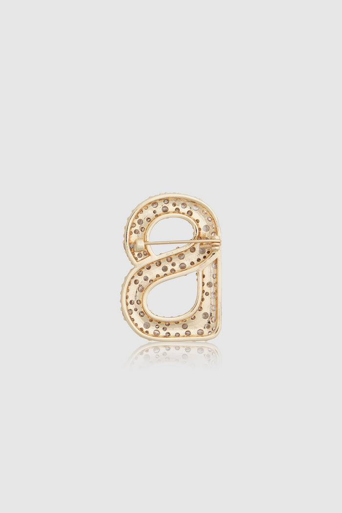 signature gala brooch package in gold by buttonscarves back view