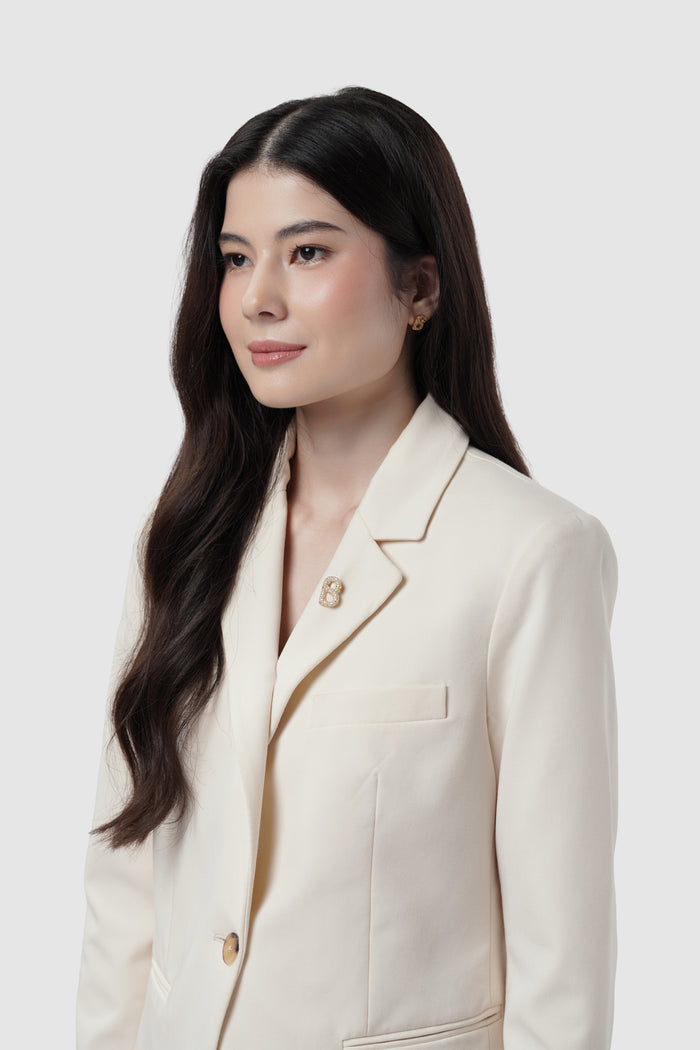 signature gala brooch package in gold by buttonscarves petite size on blazer