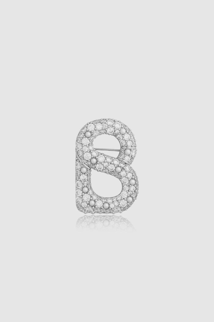 signature gala brooch package in silver by buttonscarves front view
