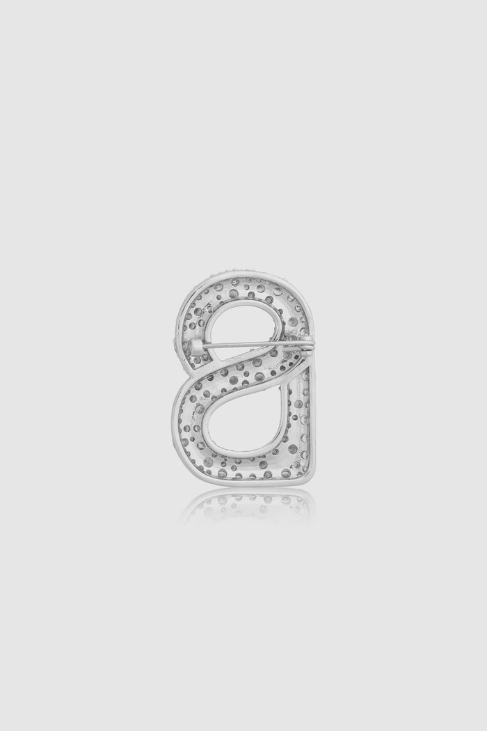 signature gala brooch package in silver by buttonscarves back view