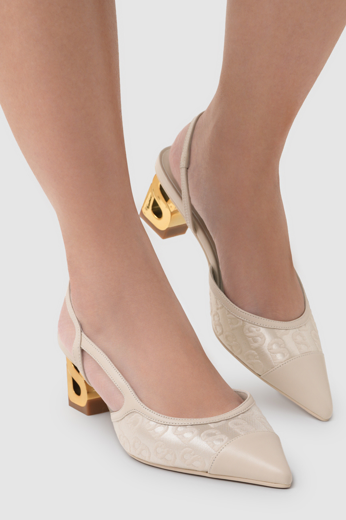 signature jacquard be heels in nude by buttonscarves worn look
