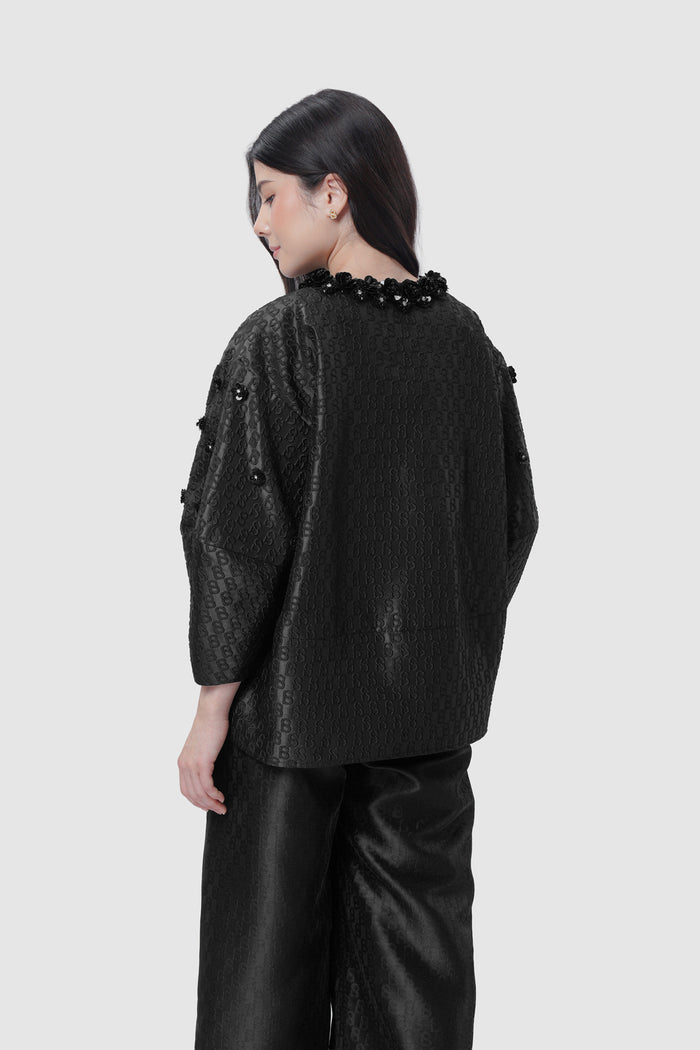 Signature Jacquard Beaded Outer - Eclipse