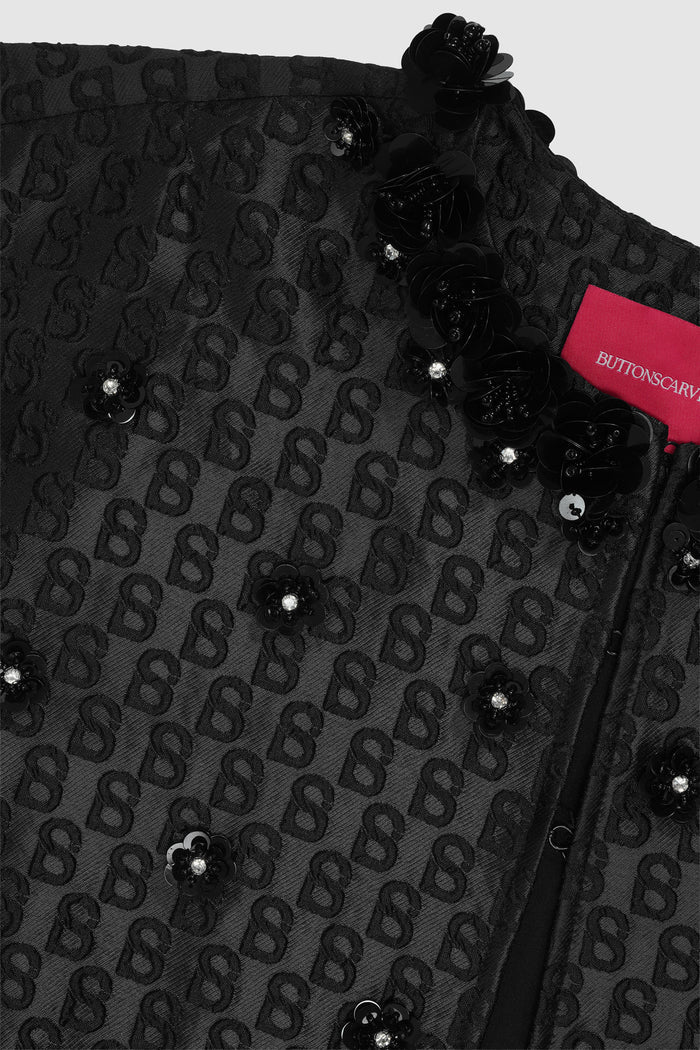 Signature Jacquard Beaded Outer - Eclipse