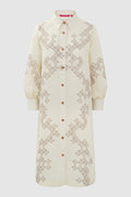 Signature Jacquard Printed Tunic - Ecru