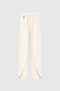 signature wide pants in cream by buttonscarves