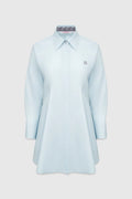 Signature Woman Poplin Shirt - Blue