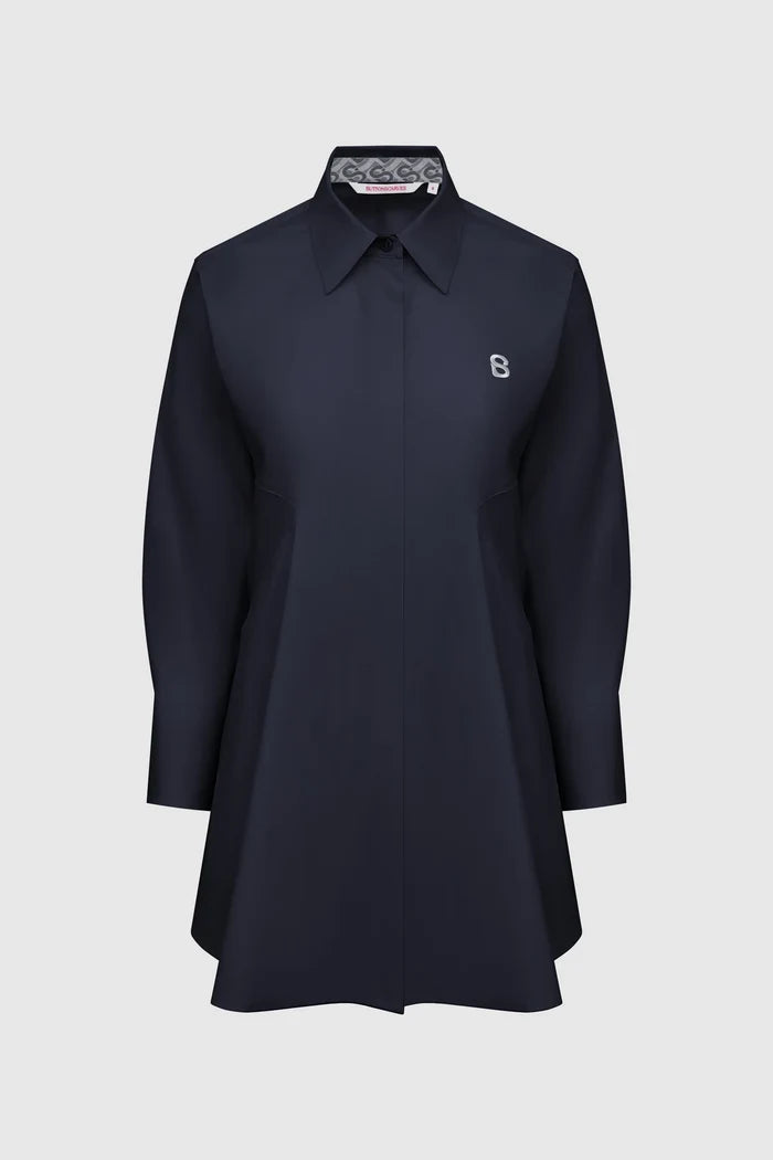 Signature Woman Poplin Shirt - Navy