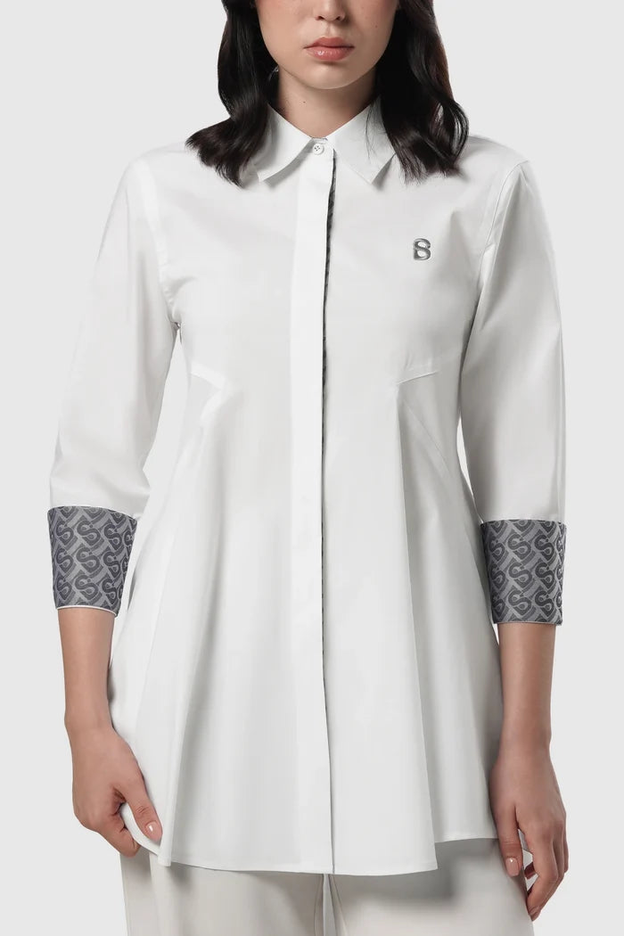 Signature Woman Poplin Shirt - White