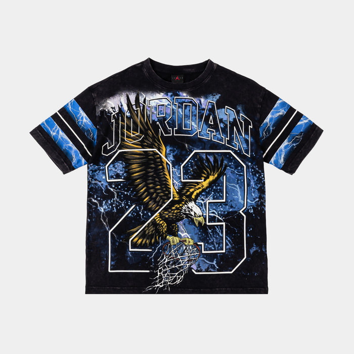 Soaring High Grade School Short Sleeve Shirt (Blue/Black)