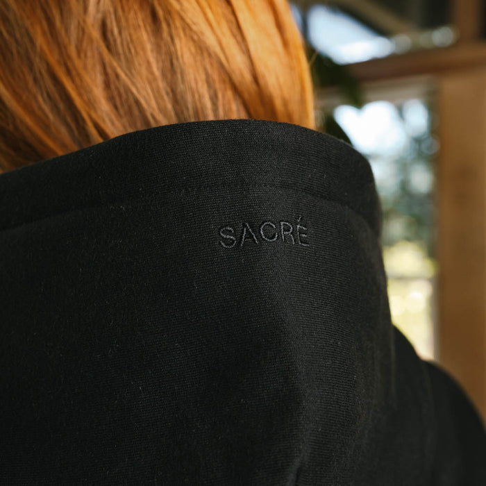 Soft Fleece Pullover Womens Hoodie (Black)