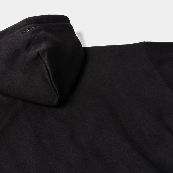 Soft Fleece Pullover Womens Hoodie (Black)