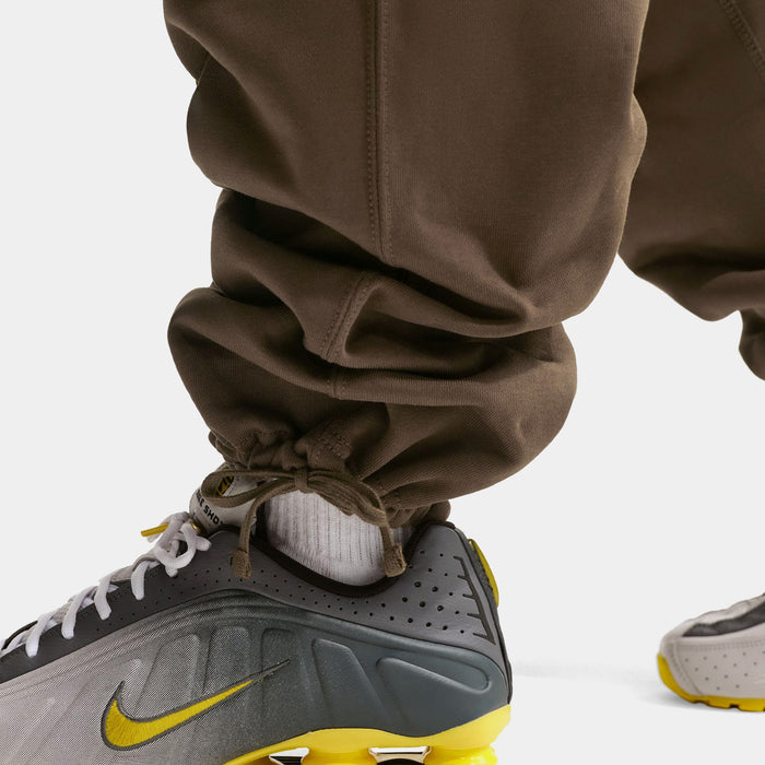 Solo Swoosh Fleece Open Hem Mens Pants (Brown)