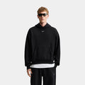 Solo Swoosh Fleece Pullover Mens Hoodie (Total Black/Sail)