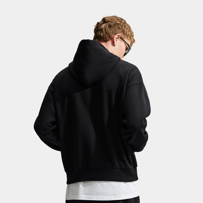 Solo Swoosh Fleece Pullover Mens Hoodie (Total Black/Sail)
