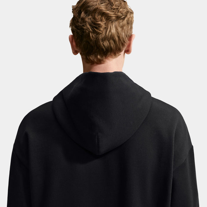 Solo Swoosh Fleece Pullover Mens Hoodie (Total Black/Sail)