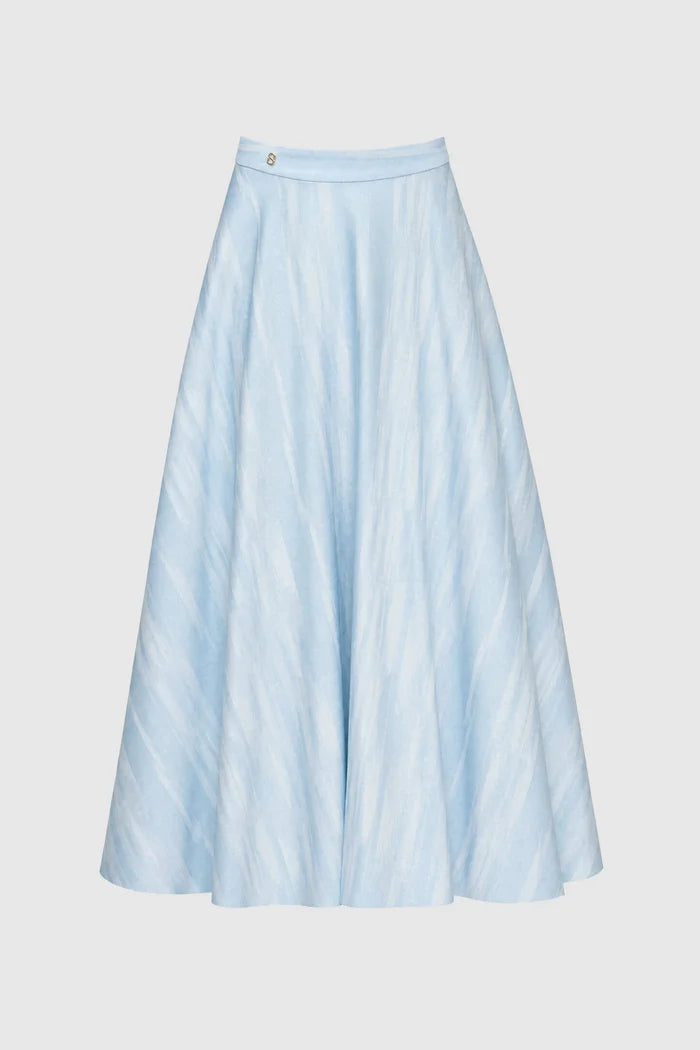 songket maxi skirt blue by buttonscarves
