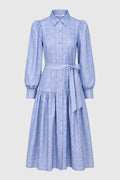 songket shirt dress blue by buttonscarves