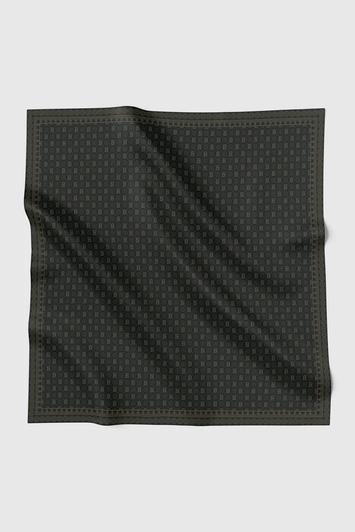 songket square scarf coal by buttonscarves