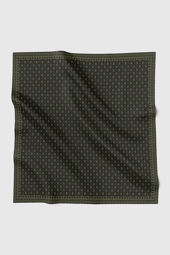 songket square scarf indigo by buttonscarves