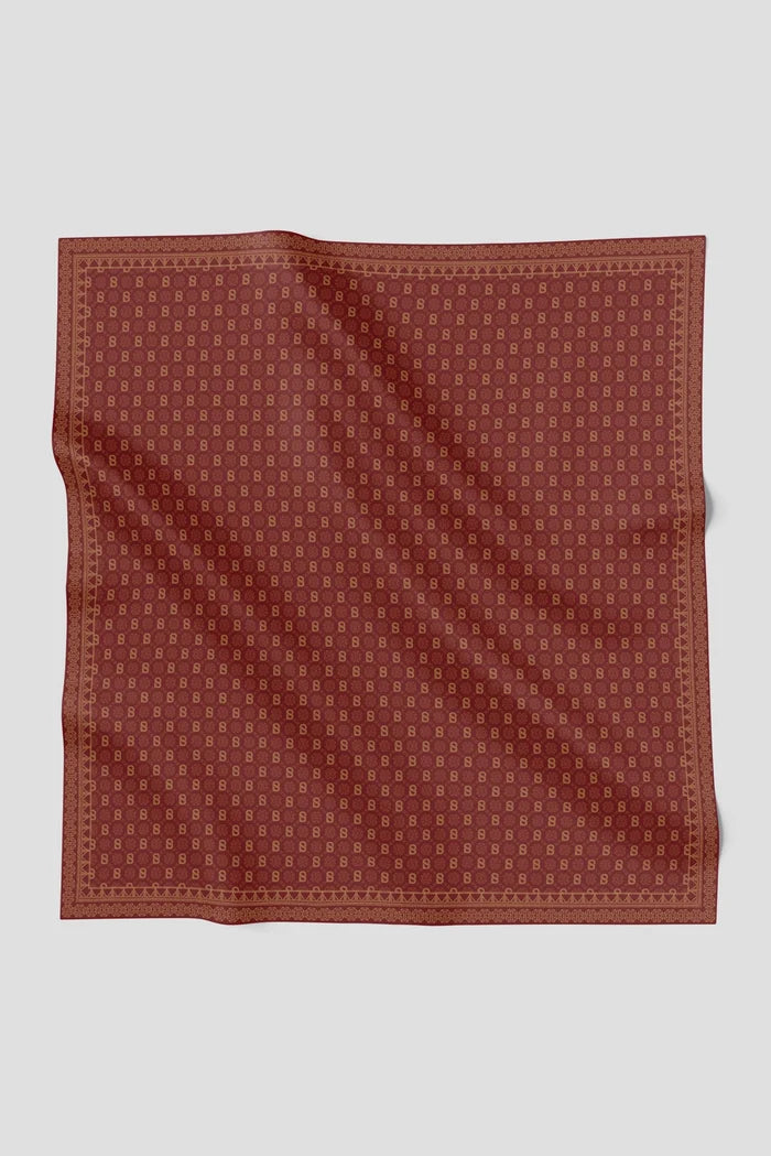 songket square scarf lychee by buttonscarves