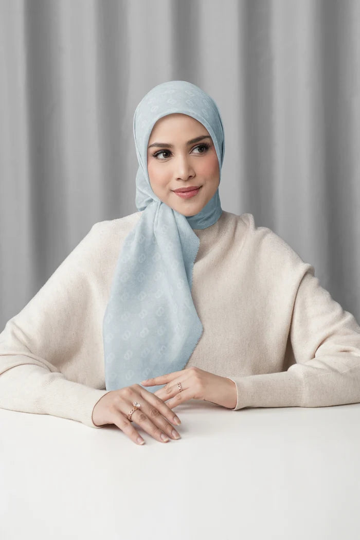 songket square scarf nickel styled outfit