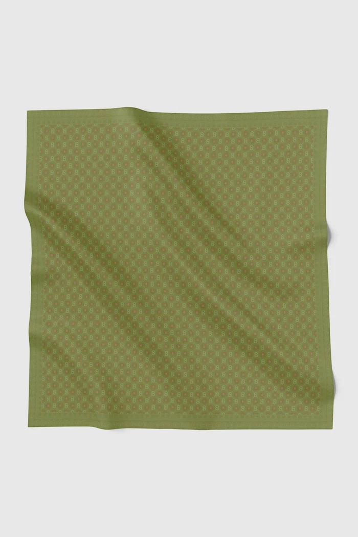 songket square scarf palm by buttonscarves
