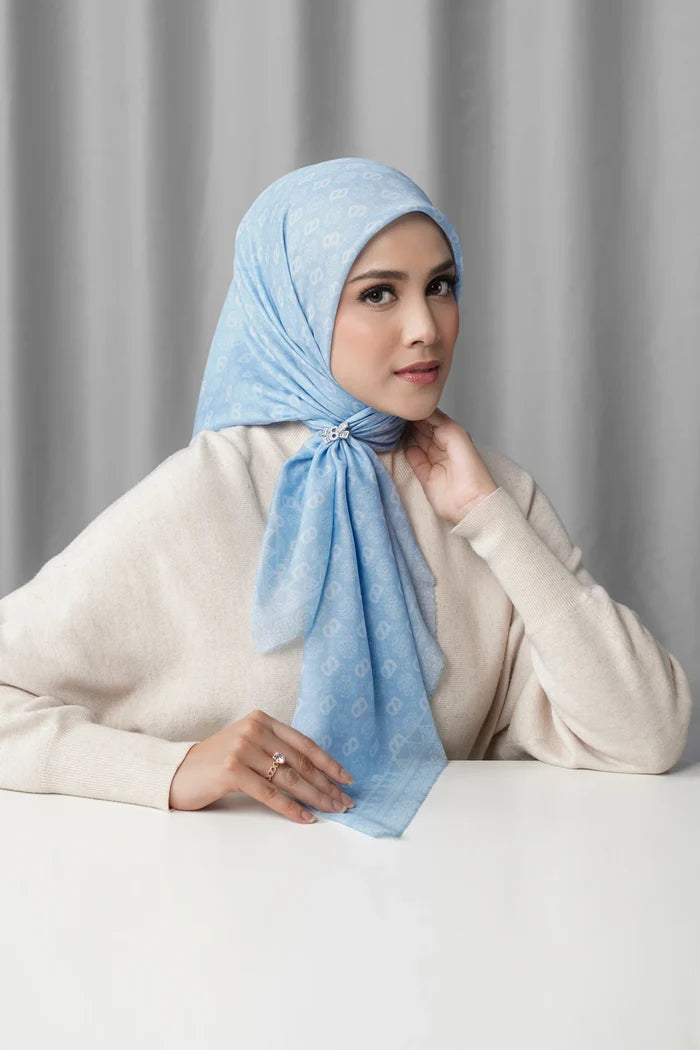 songket square scarf river by buttonscarves front view