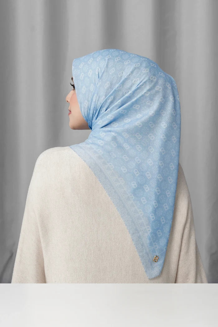 songket square scarf river by buttonscarves back view