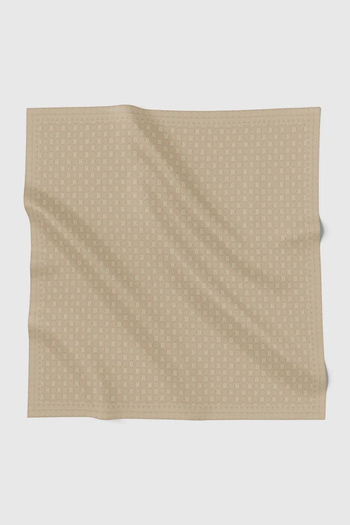 songket square scarf sand by buttonscarves
