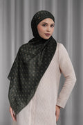 songket tie back shawl in coal by buttonscarves