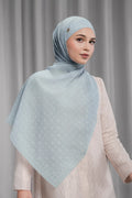 songket tie back shawl in nickel by buttonscarves