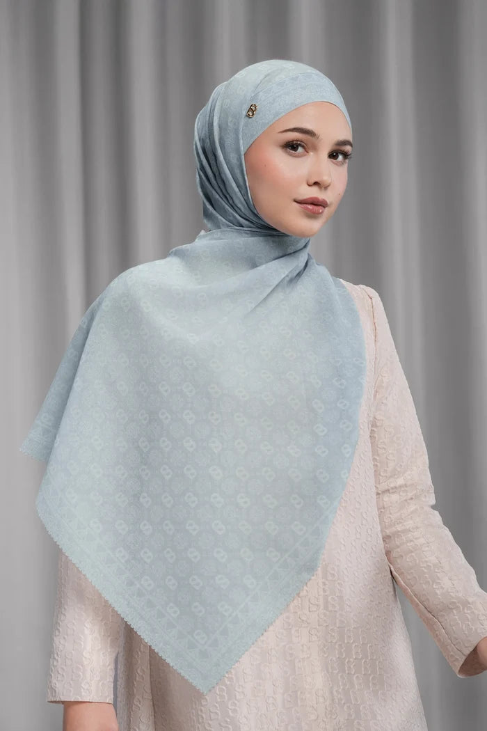 songket tie back shawl in nickel by buttonscarves