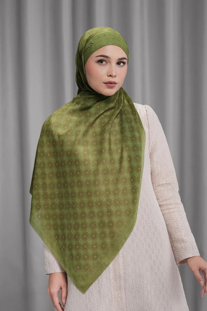 songket tie back shawl in palm by buttonscarves