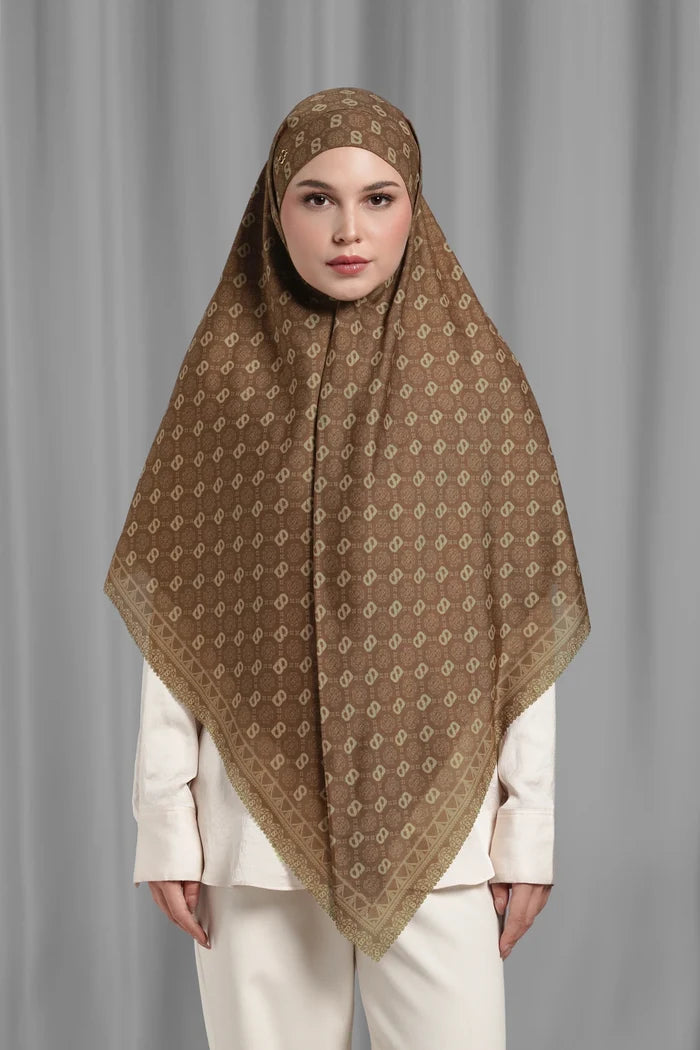 songket tie back square cinnamon by buttonscarves styled outfit