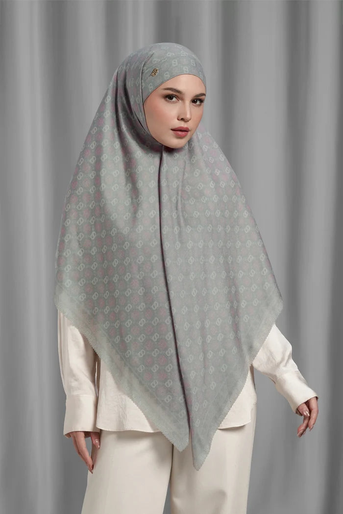 songket tie back square scarf fog by buttonscarves styled outfit