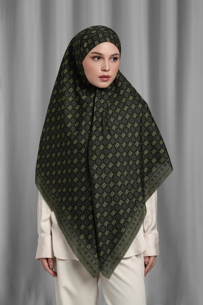 songket tie back square scarf hornbill by buttonscarves styled outfit