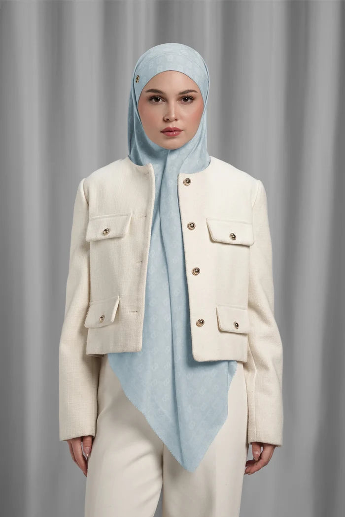nickel square scarf by buttonscarves styled in a modern hijab look