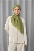 palm square scarf by buttonscarves styled in a modern hijab look