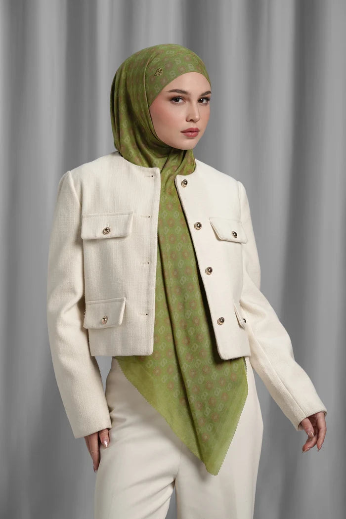 songket tie back square scarf palm by buttonscarves