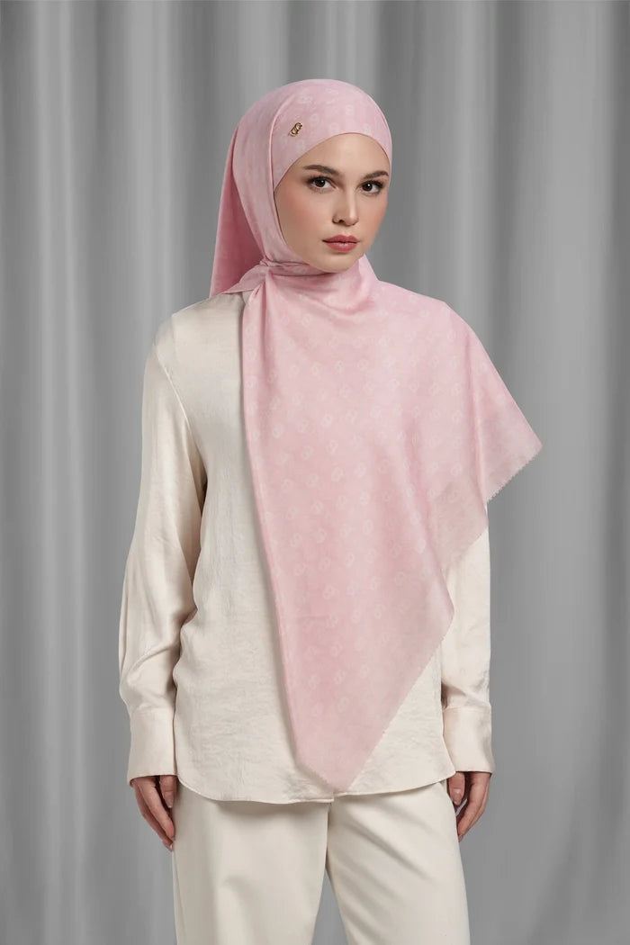 songket tie back square scarf pink beach by buttonscarves styled outfit