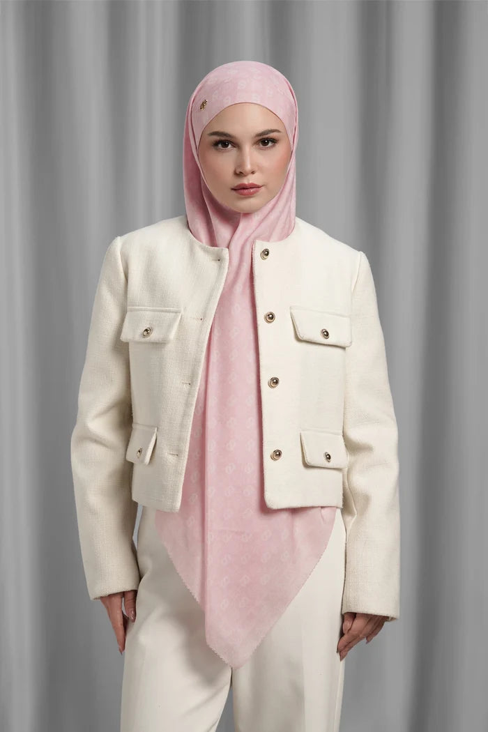songket tie back square scarf pink beach by buttonscarves