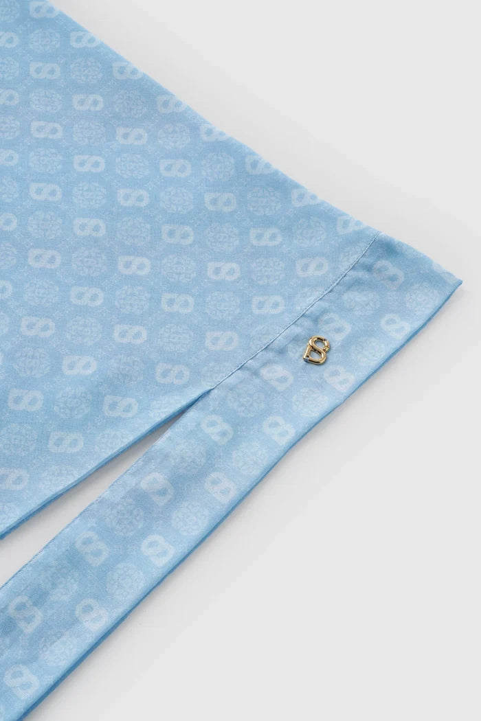 songket tie back square river pattern detail