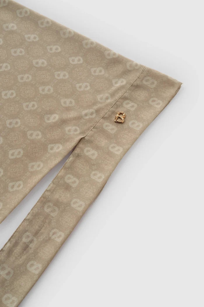 songket tie back square sand pattern detail
