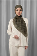 songket tie back square wood by buttonscarves styled outfit