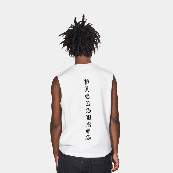 Sorrow Sleeveless Mens Short Sleeve Shirt (White/White)